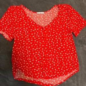 Adorable button down red shirt